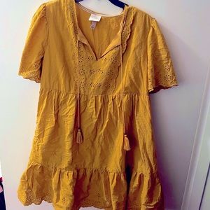 Yellow Short sleeve dress